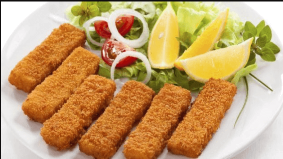Grilled fish fingers
