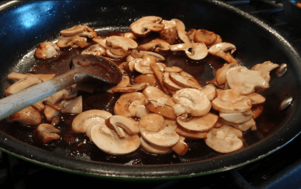 Add mushroom to heated oil