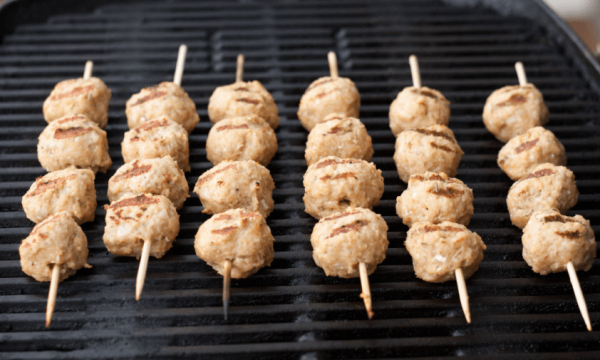 Chicken Kebabs on Grill