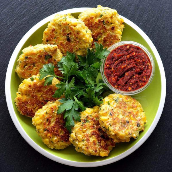 Corn Fritters ready Corn Fritters ready