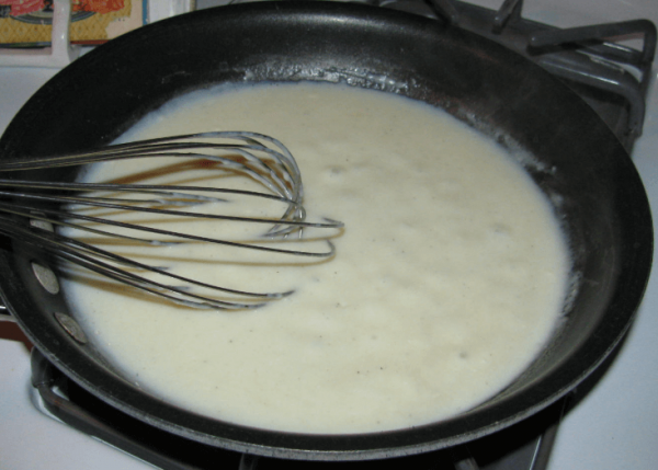 Add Milk & wire Whisk