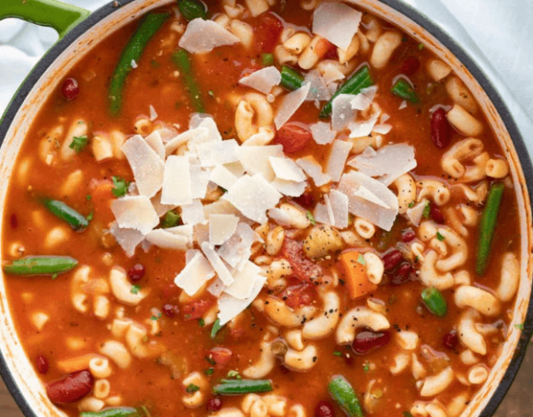 Minestrone soup ready Minestrone soup ready