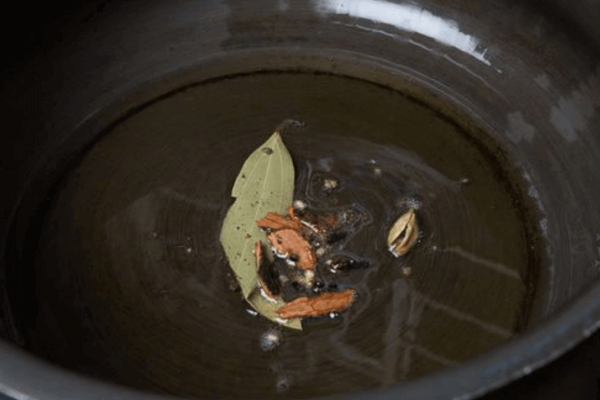 1. whole Garam masala in OIl