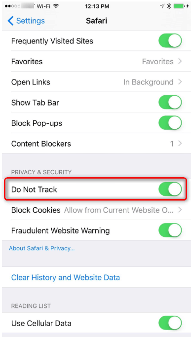 Do not Track Feature