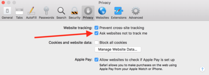 Do not Track Tool on Mac