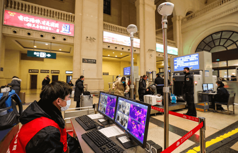 Public being scanned - Wuhan city