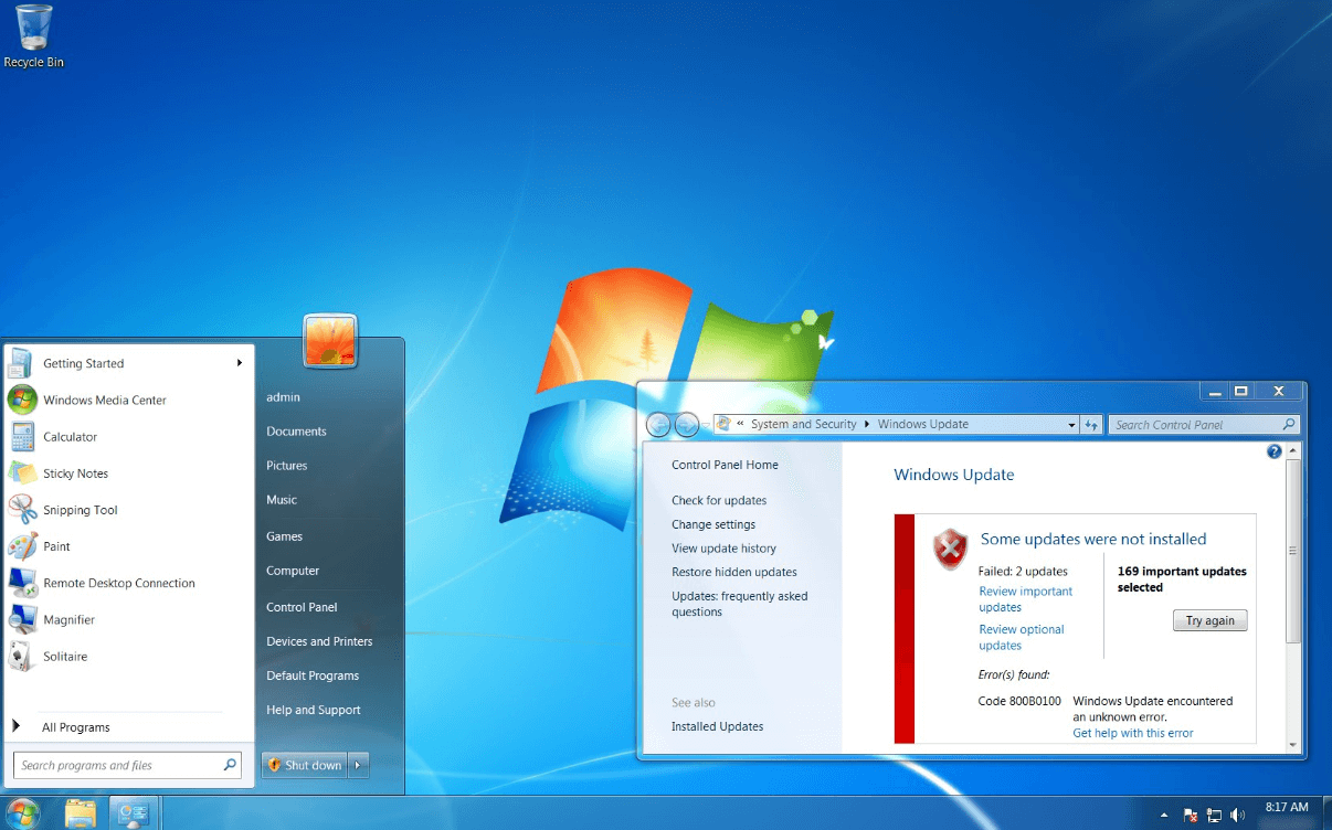 Windows 7 updates stopped by Microsoft