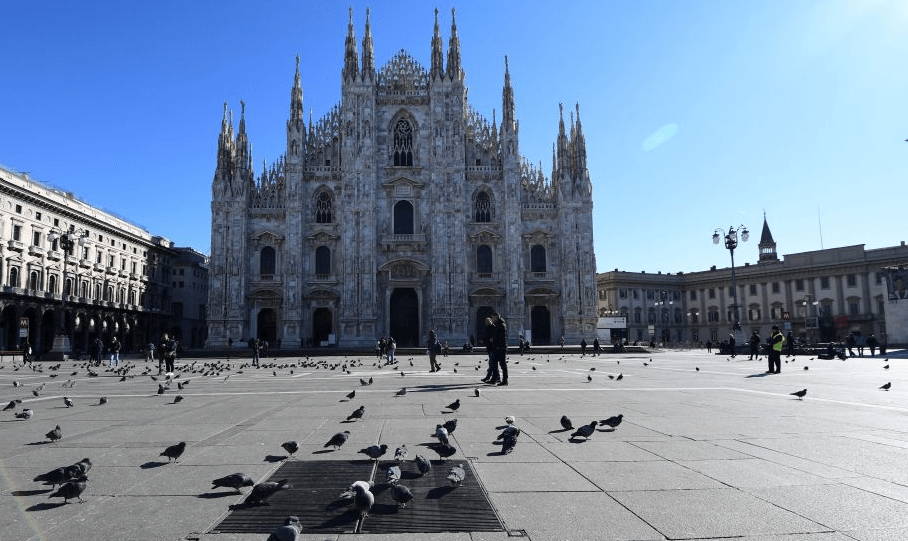 Empty Piazza at Italy