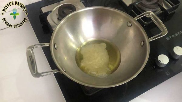 Heat Oil and Add Garlic